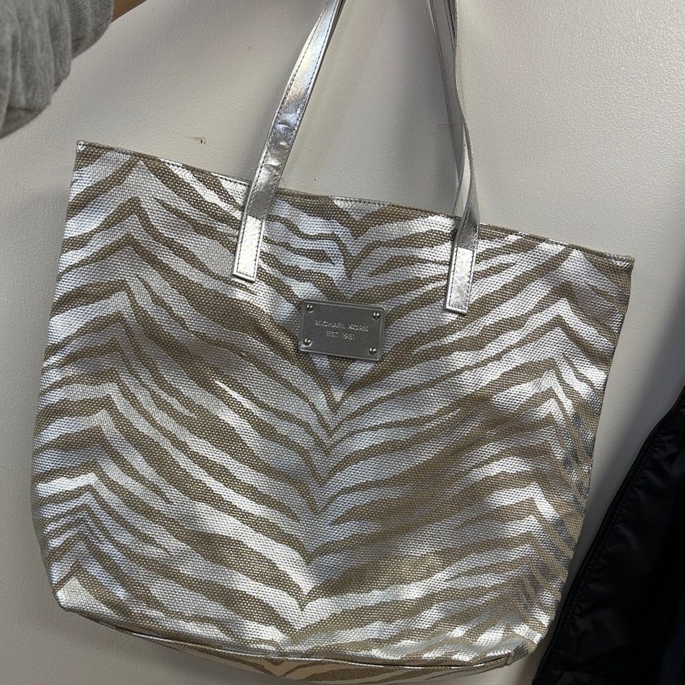 MICHAEL Michael Kors Metallic Zebra Tote
